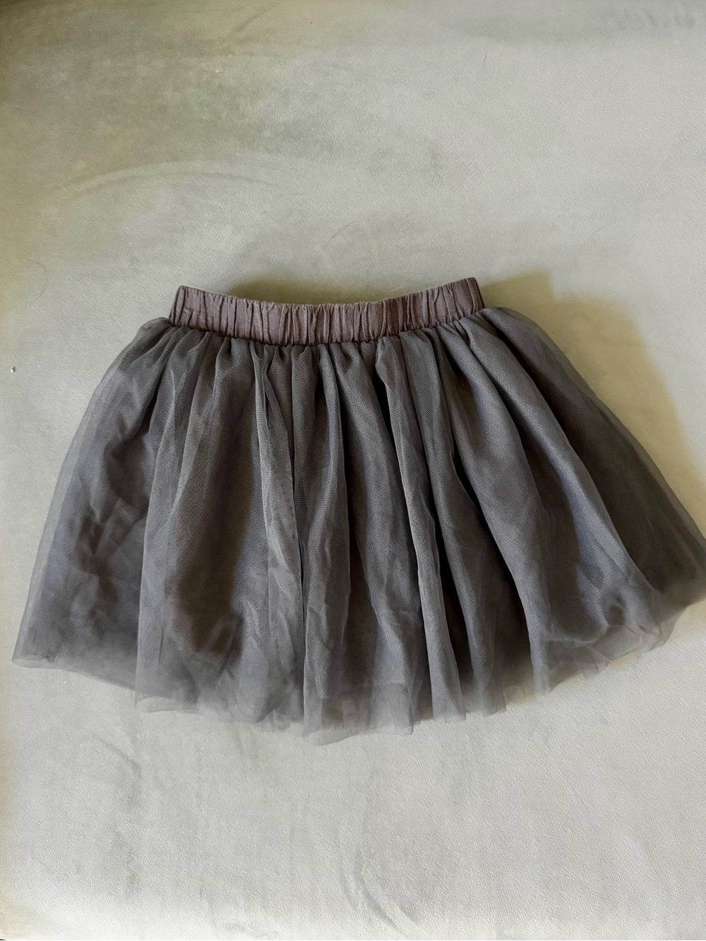 Girl’s Gray Tulle Skirt - Classic Layered Style